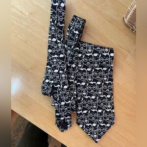 Scenario By Martin Wong Figure Abstract Faces Silk Neck Tie.